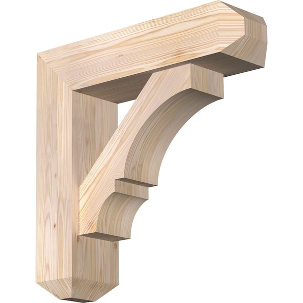 Ekena Millwork Balboa Craftsman Smooth Bracket w/ Offset Brace, Douglas Fir, 7 1/2"W x 28"D x 28"H BKT0806X28X28BOA04SDF - main